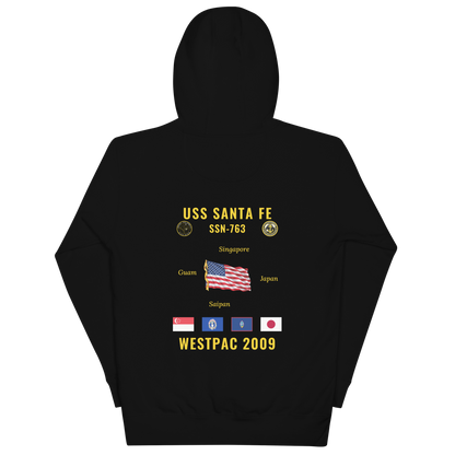 USS Santa Fe (SSN-763) 2009 WestPac Cruise Hoodie