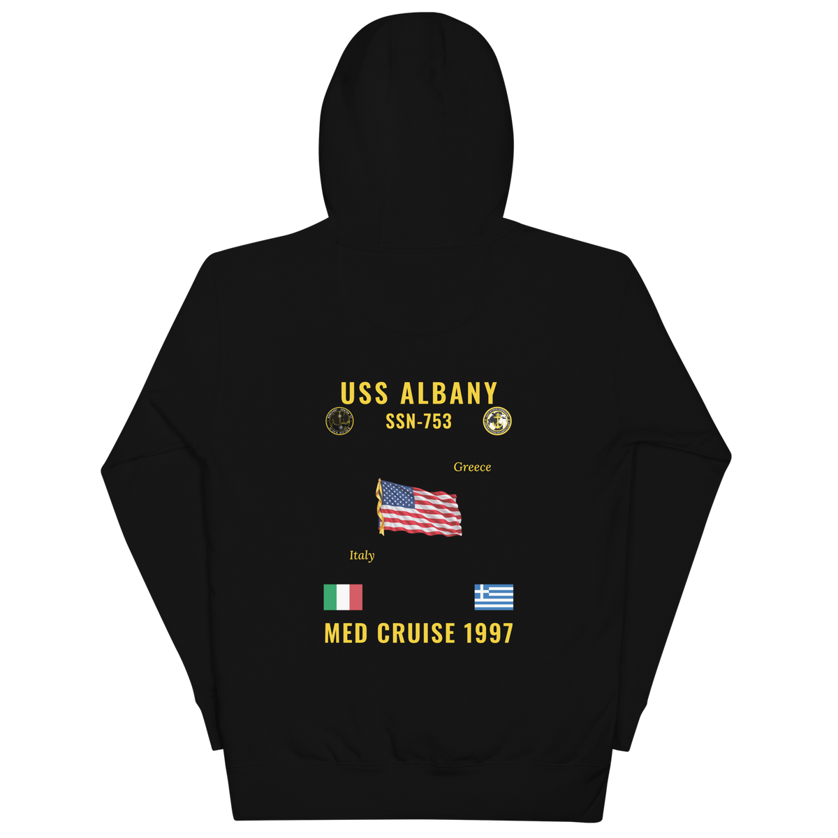 USS Albany (SSN-753) 1997 Med Cruise Hoodie