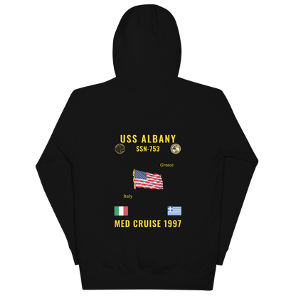 USS Albany (SSN-753) 1997 Med Cruise Hoodie