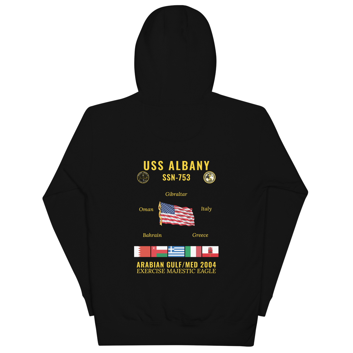 USS Albany (SSN-753) 2004 Arabian Gulf/Med Cruise Hoodie