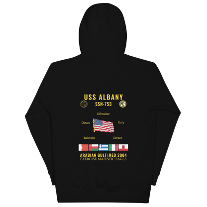 USS Albany (SSN-753) 2004 Arabian Gulf/Med Cruise Hoodie