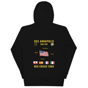 USS Annapolis (SSN-760) 2000 Med Cruise Hoodie