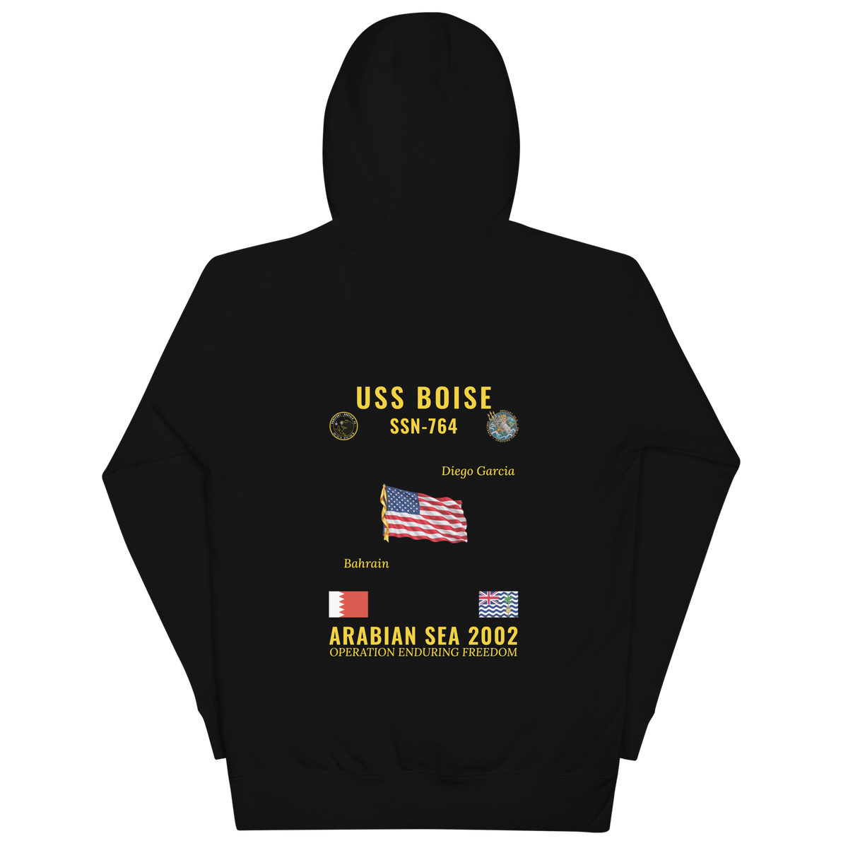USS Boise (SSN-764) 2002 Arabian Sea Cruise Hoodie