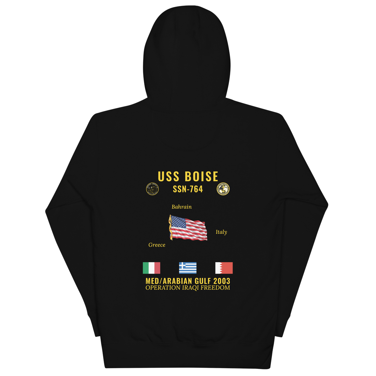 USS Boise (SSN-764) 2003 Med/Arabian Gulf Cruise Hoodie