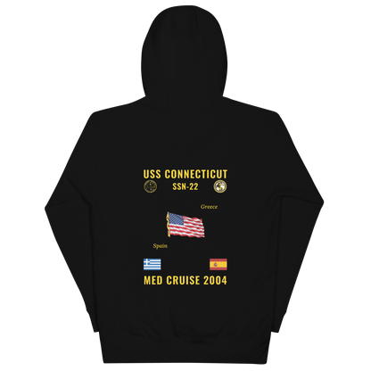 USS Connecticut (SSN-22) 2004 Med Cruise Hoodie