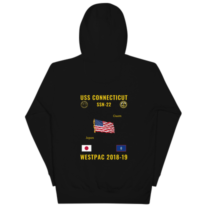 USS Connecticut (SSN-22) 2018-19 WestPac Cruise Hoodie