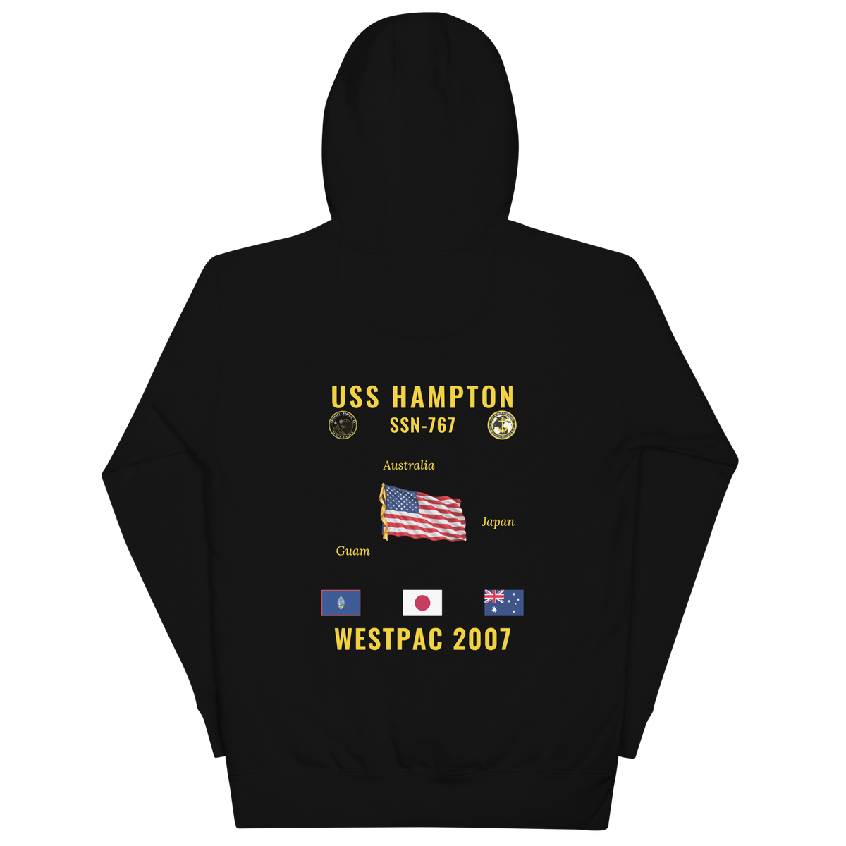 USS Hampton (SSN-767) 2007 WestPac Cruise Hoodie