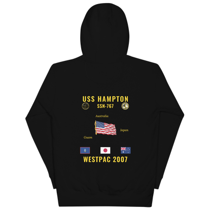 USS Hampton (SSN-767) 2007 WestPac Cruise Hoodie