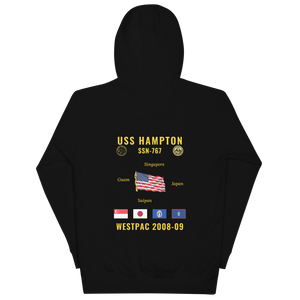 USS Hampton (SSN-767) 2008-09 WestPac Cruise Hoodie