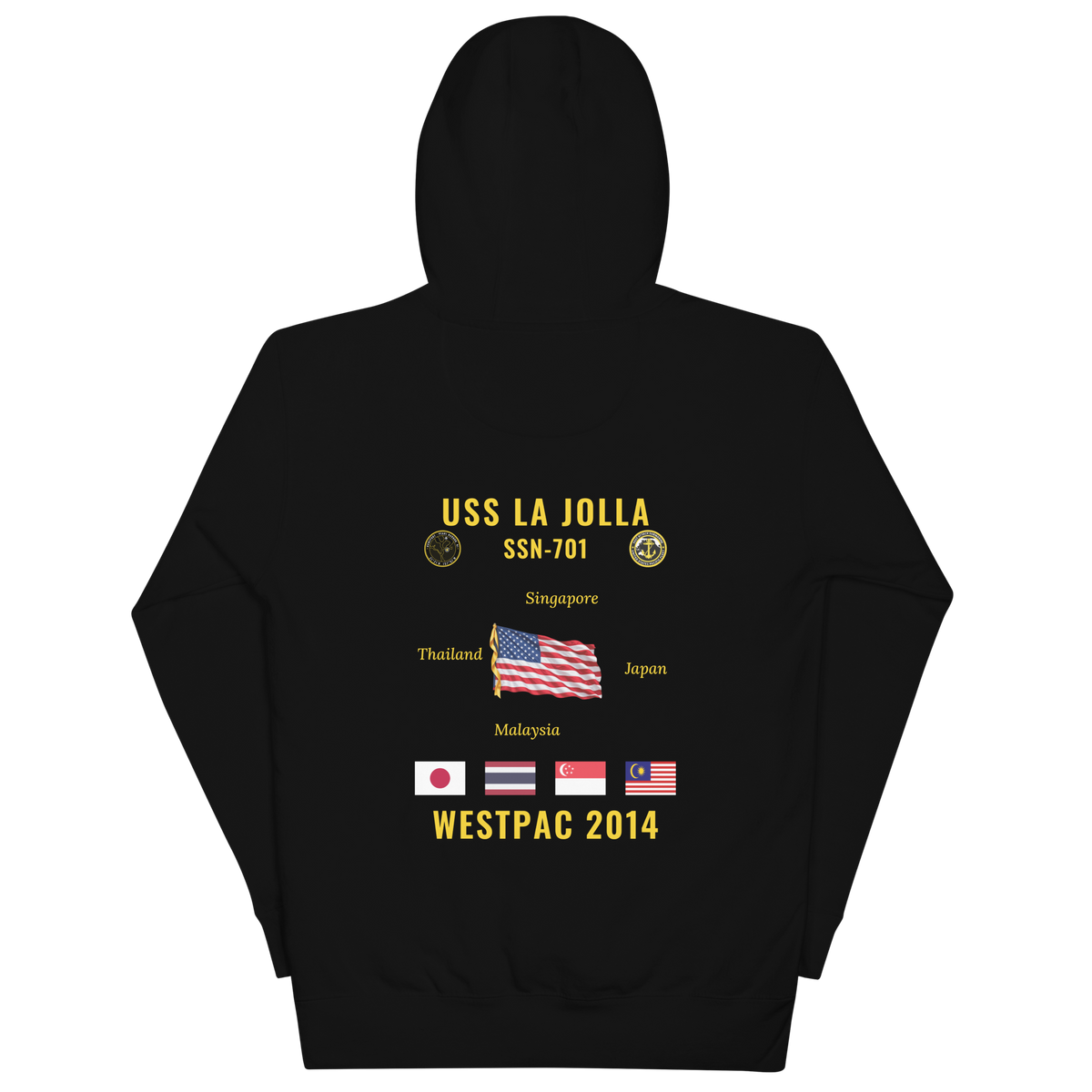 USS La Jolla (SSN-701) 2014 WestPac Cruise Hoodie