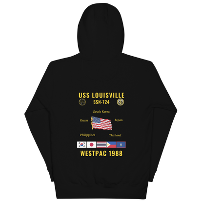 USS Louisville (SSN-724) 1988 WestPac Cruise Hoodie