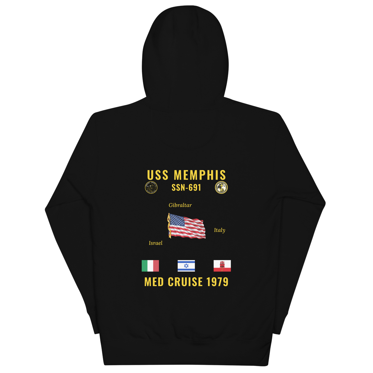 USS Memphis (SSN-691) 1979 Med Cruise Hoodie