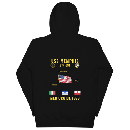 USS Memphis (SSN-691) 1979 Med Cruise Hoodie