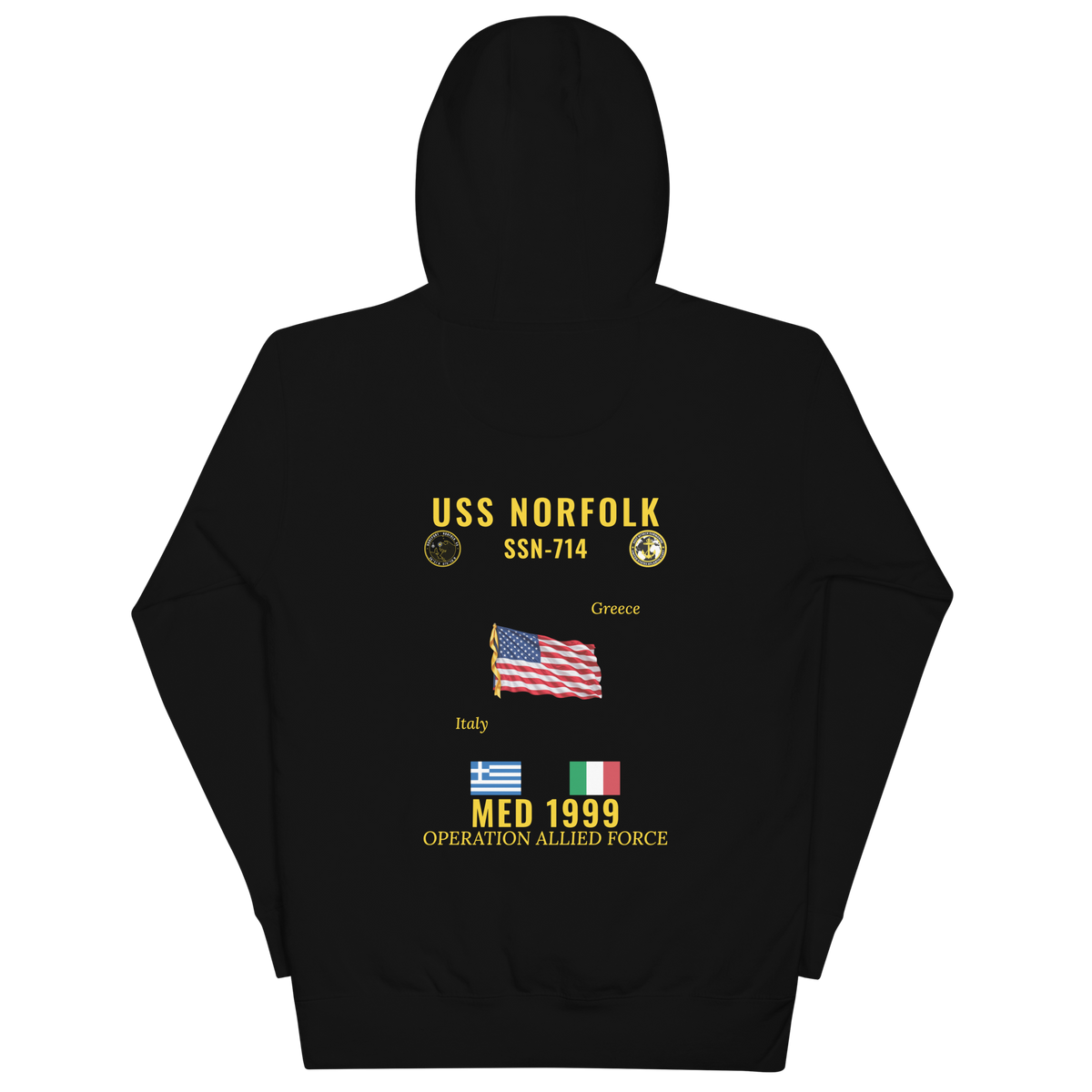 USS Norfolk (SSN-714) 1999 Med Cruise Hoodie