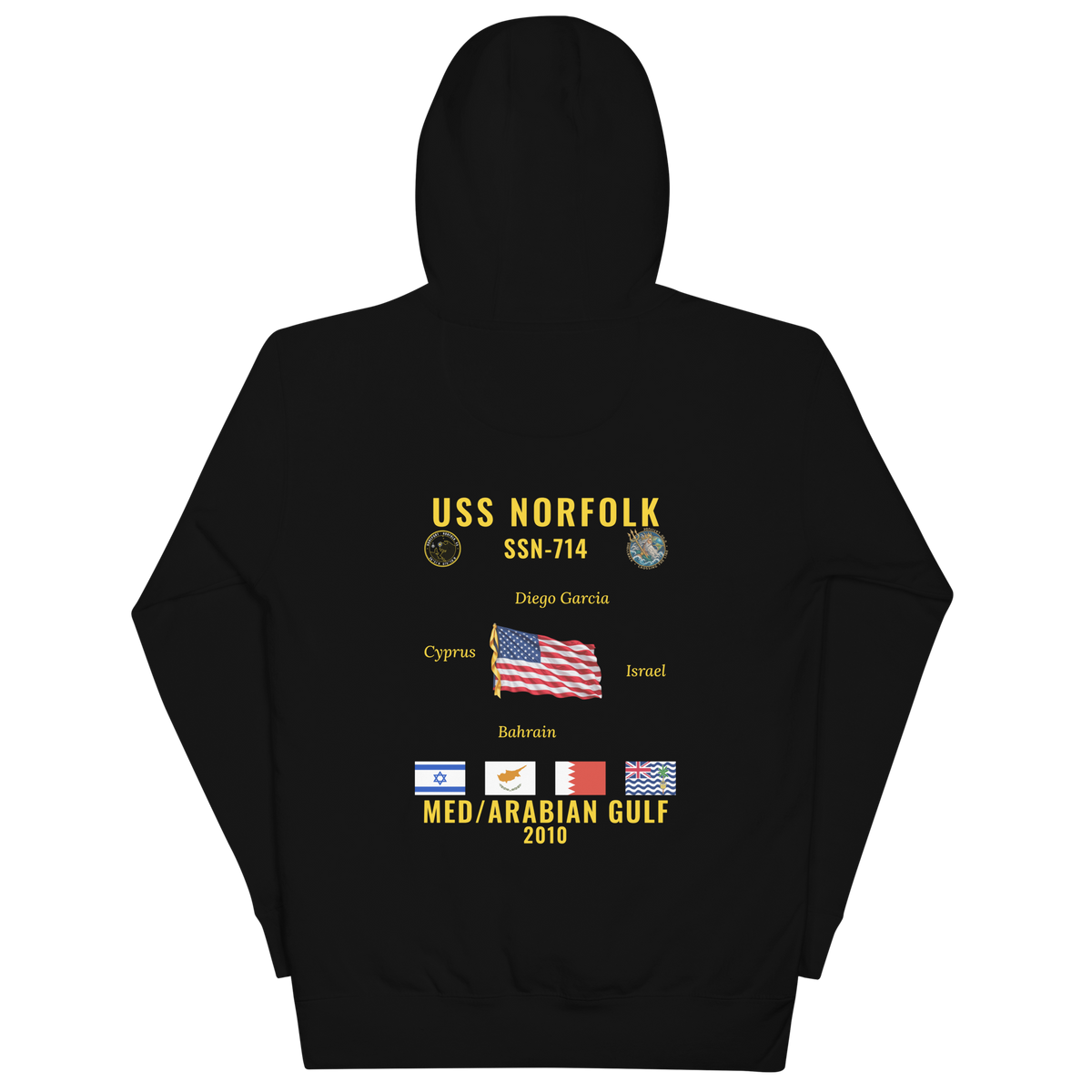USS Norfolk (SSN-714) 2010 Med/Arabian Gulf Cruise Hoodie