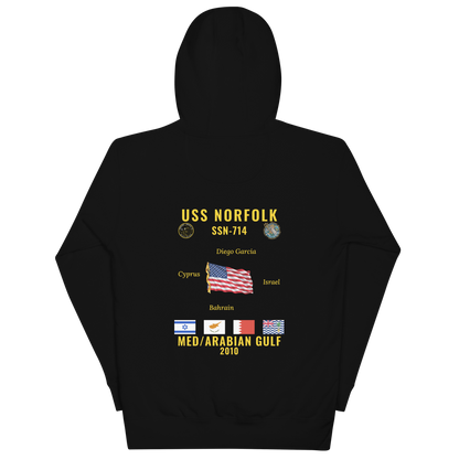 USS Norfolk (SSN-714) 2010 Med/Arabian Gulf Cruise Hoodie