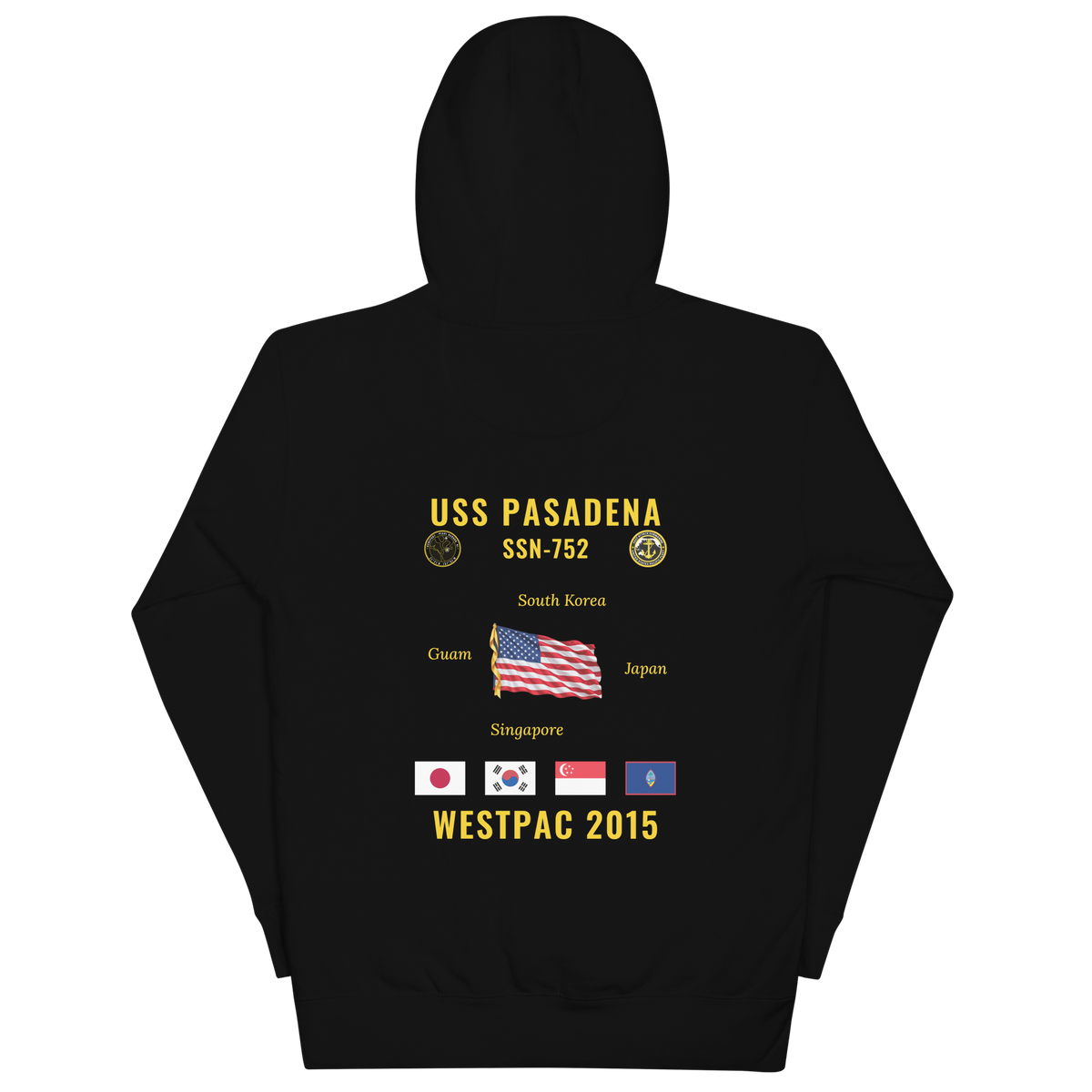USS Pasadena (SSN-752) 2015 WestPac Cruise Hoodie