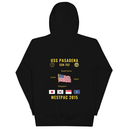 USS Pasadena (SSN-752) 2015 WestPac Cruise Hoodie