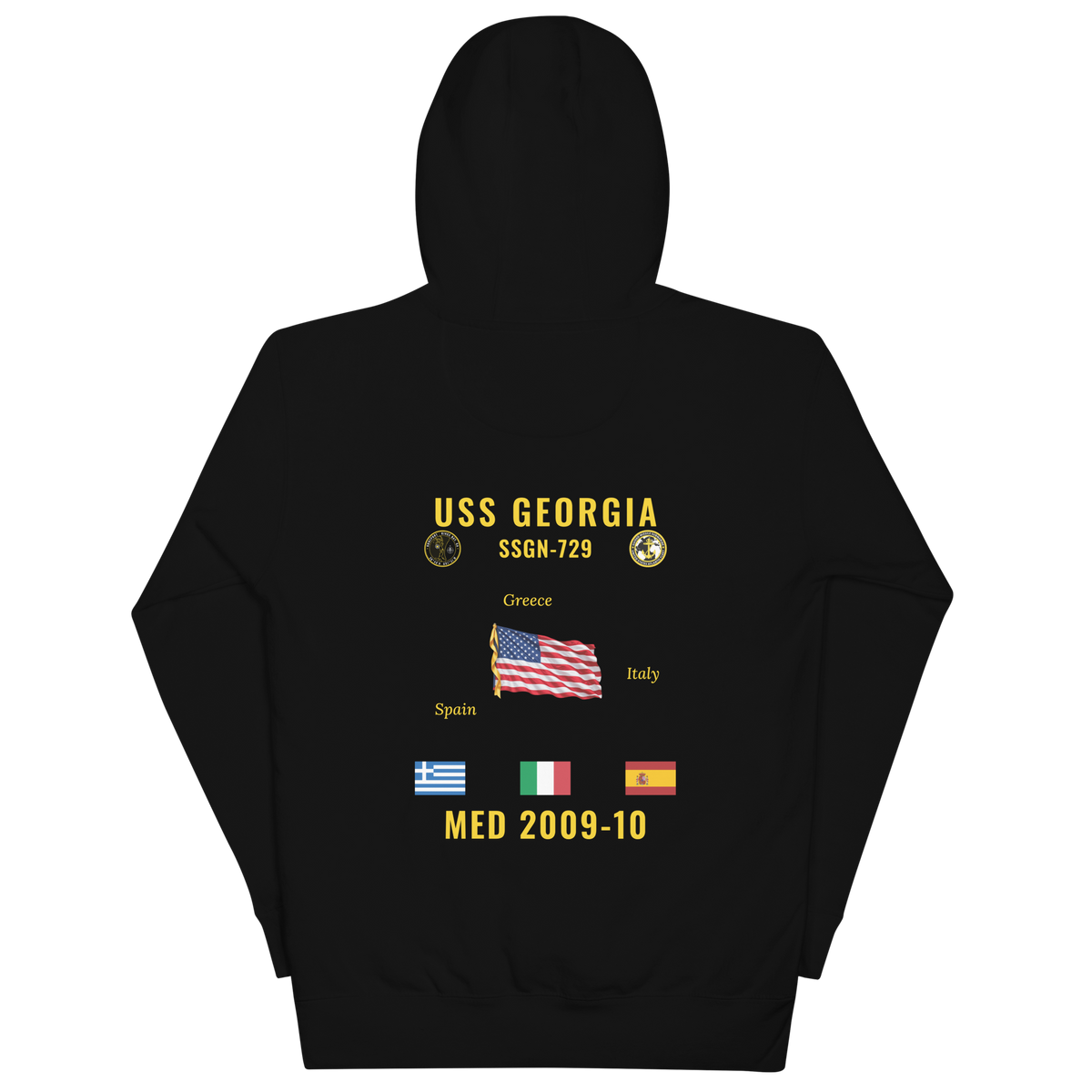 USS Georgia (SSGN-729) 2009-10 Med Cruise Hoodie