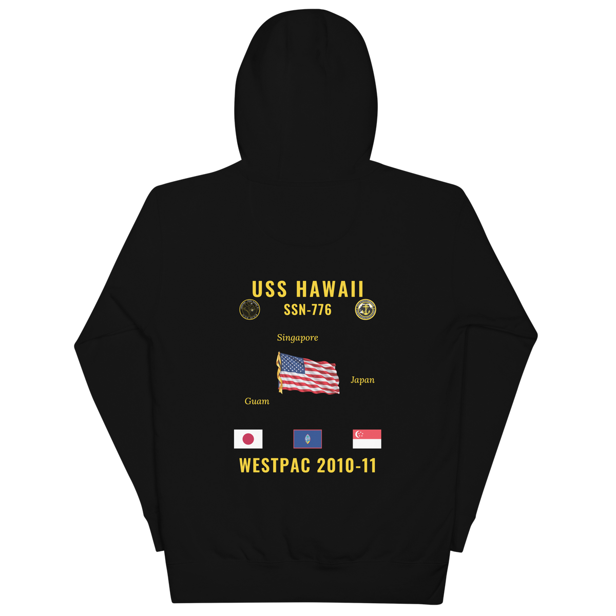 USS Hawaii (SSN-776) 2010-11 WestPac Cruise Hoodie