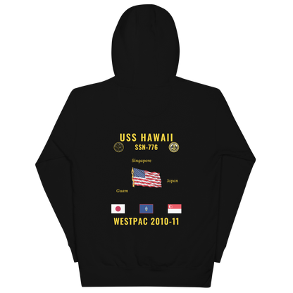 USS Hawaii (SSN-776) 2010-11 WestPac Cruise Hoodie