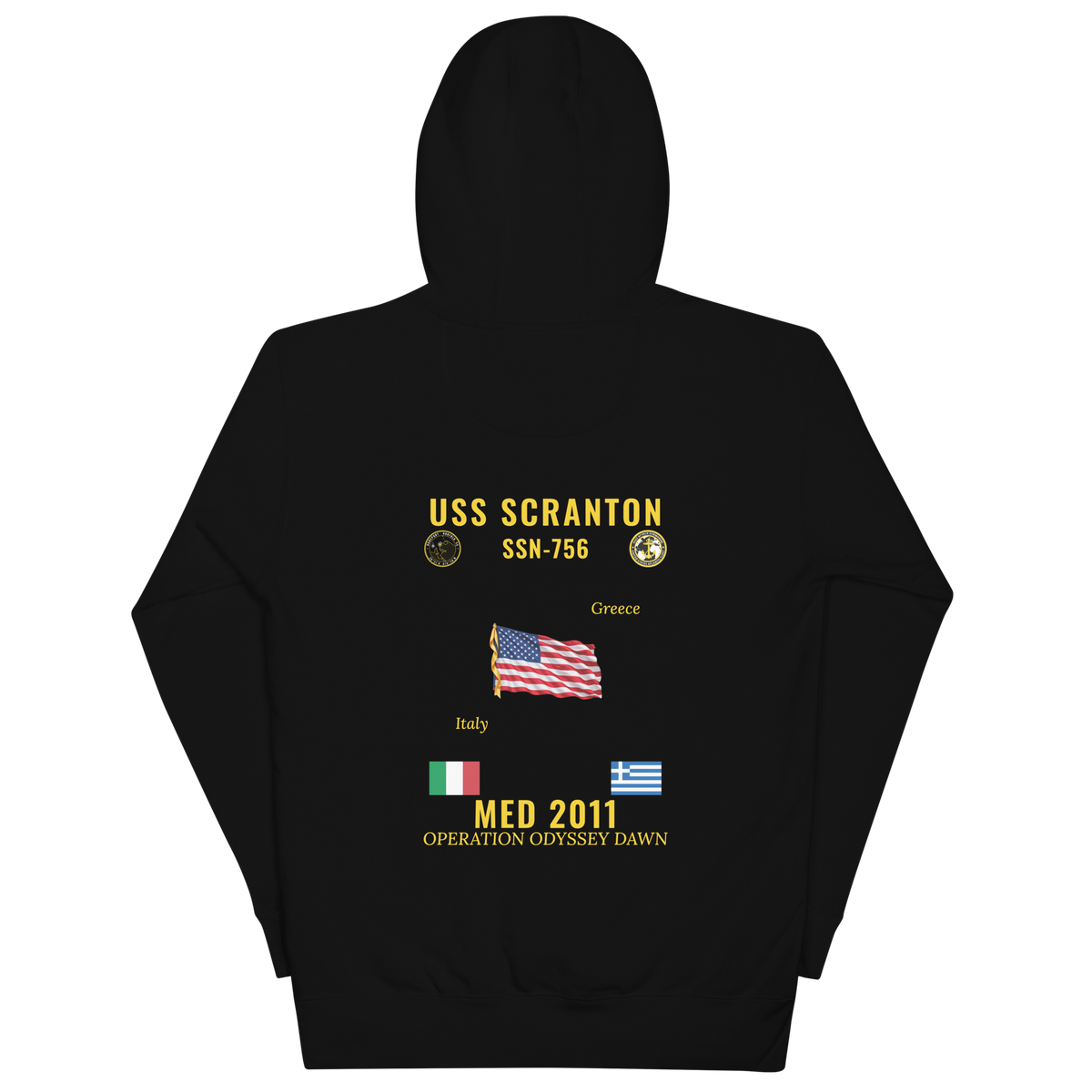 USS Scranton (SSN-756) 2011 Med Cruise Hoodie
