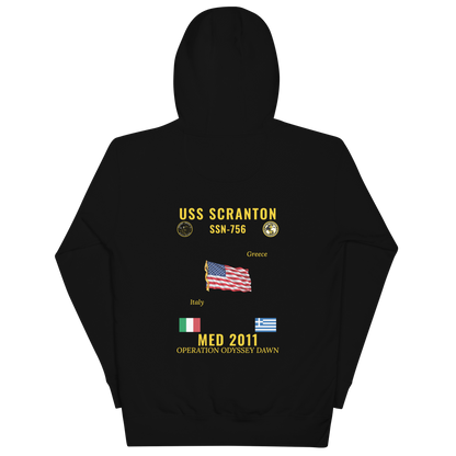 USS Scranton (SSN-756) 2011 Med Cruise Hoodie