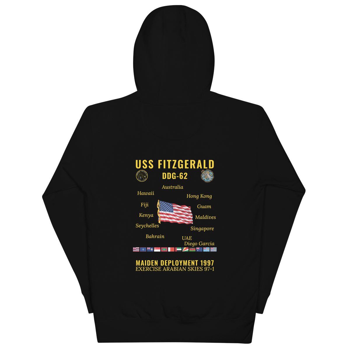 USS Fitzgerald (DDG-62) 1997 Maiden Deployment Cruise Hoodie