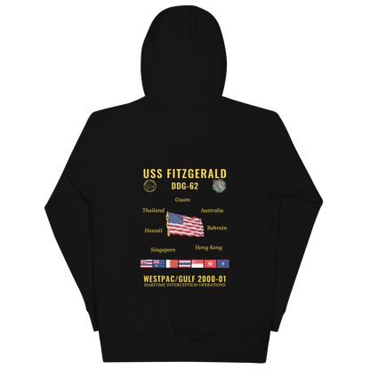 USS Fitzgerald (DDG-62) 2000-01 WestPac/Gulf Cruise Hoodie
