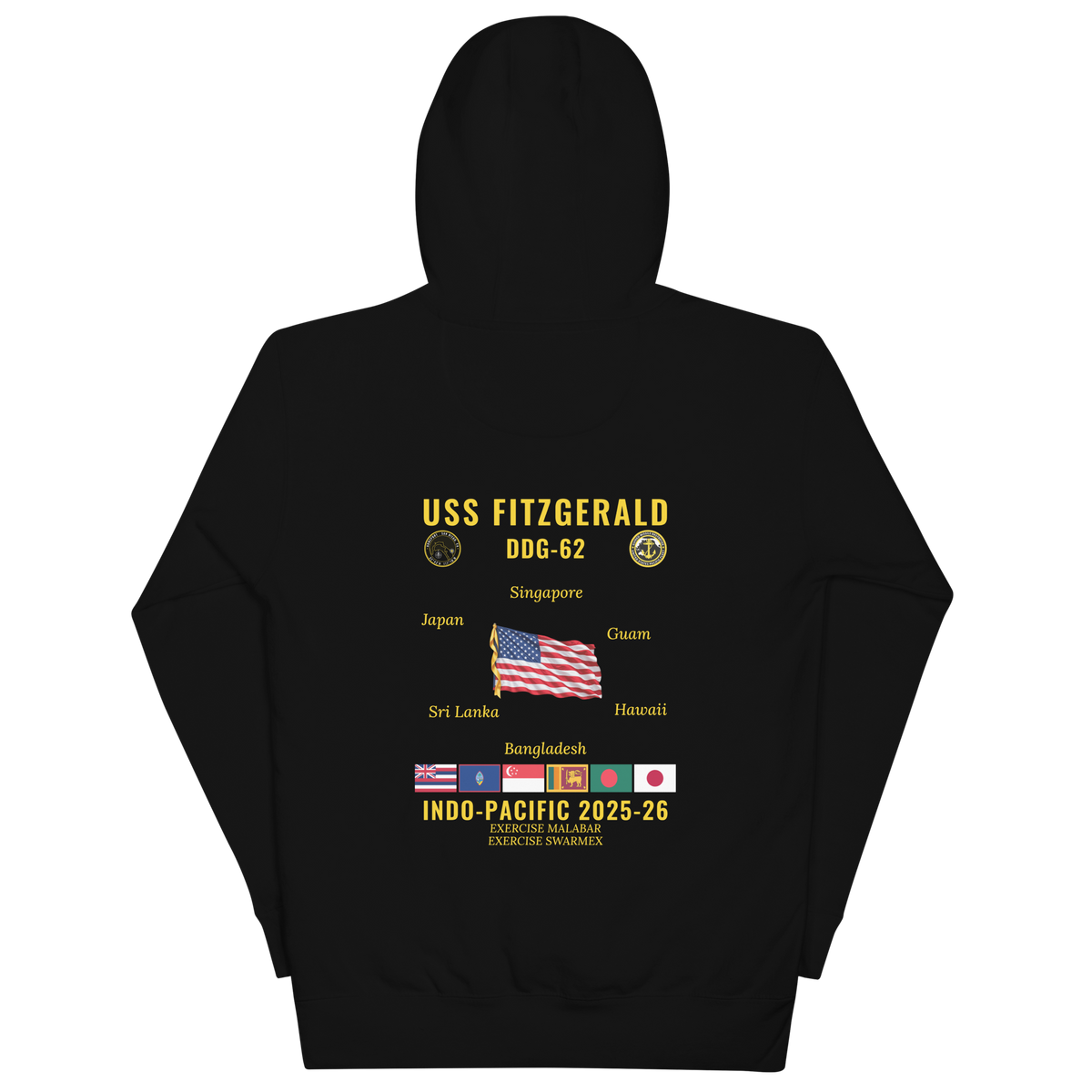 USS Fitzgerald (DDG-62) 2025-26 Indo-pacific Cruise Hoodie