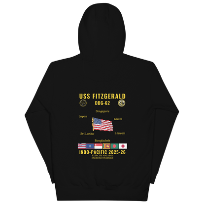 USS Fitzgerald (DDG-62) 2025-26 Indo-pacific Cruise Hoodie