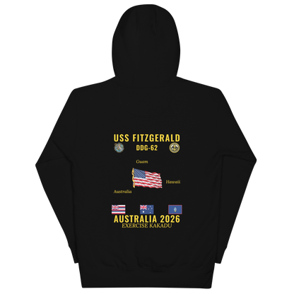 USS Fitzgerald (DDG-62) 2026 Australia Cruise Hoodie