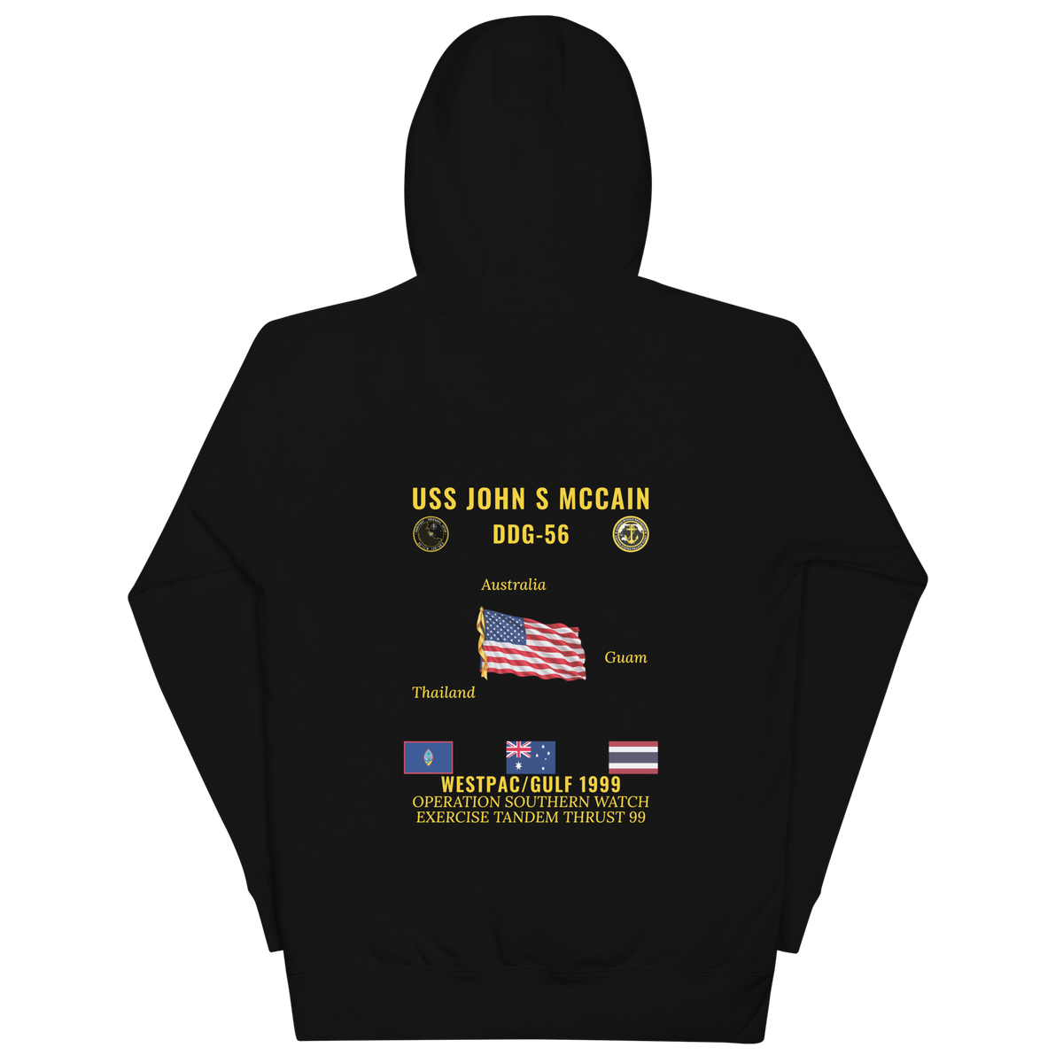 USS John S McCain (DDG-56) 1999 WestPac/Gulf Cruise Hoodie