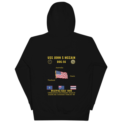 USS John S McCain (DDG-56) 1999 WestPac/Gulf Cruise Hoodie