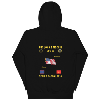 USS John S McCain (DDG-56) 2014 Spring Patrol Cruise Hoodie