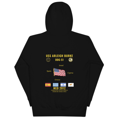 USS Arleigh Burke (DDG-51) 2012 Med Cruise Hoodie