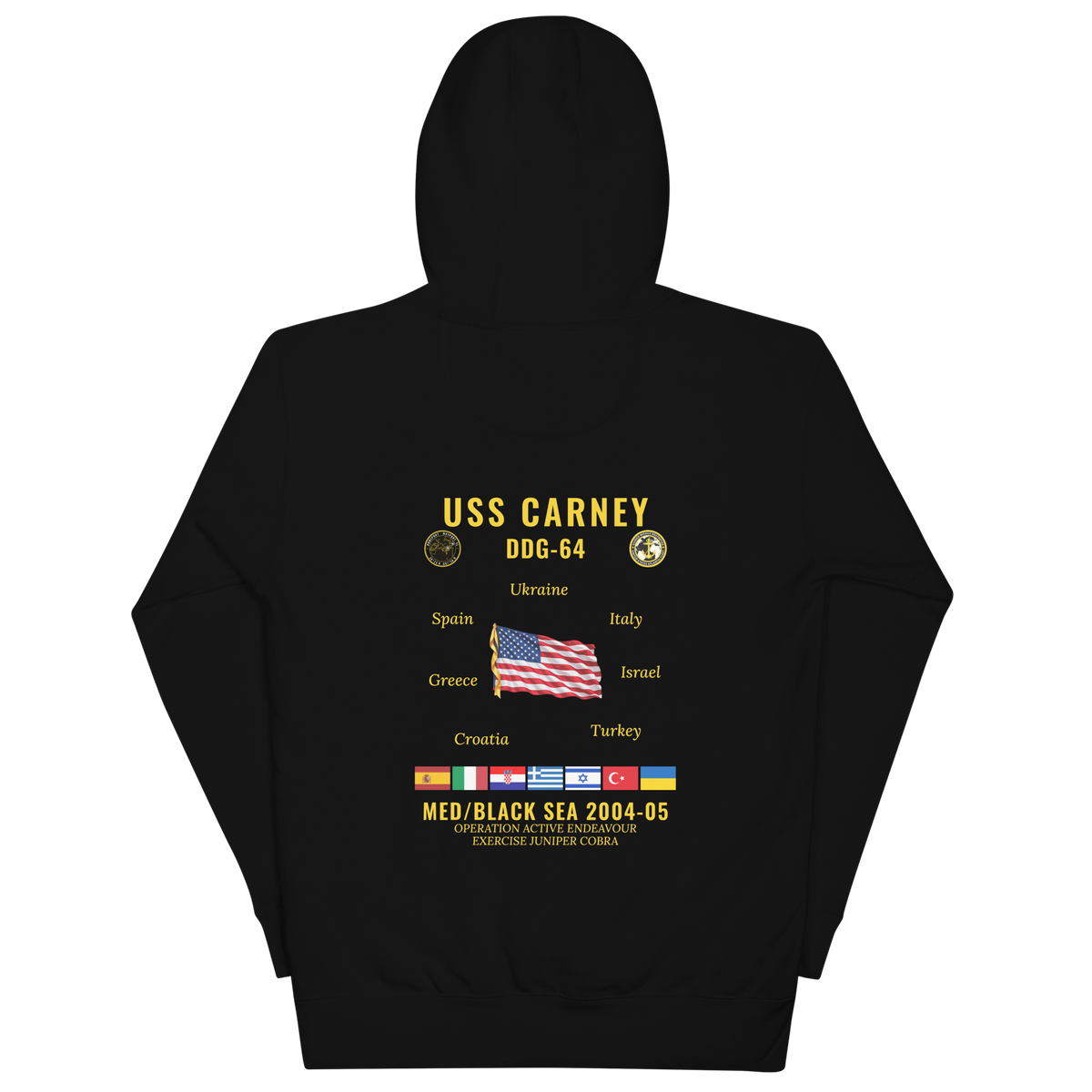 USS Carney (DDG-64) 2004-05 Med/Black Sea Cruise Hoodie