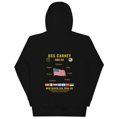 USS Carney (DDG-64) 2004-05 Med/Black Sea Cruise Hoodie