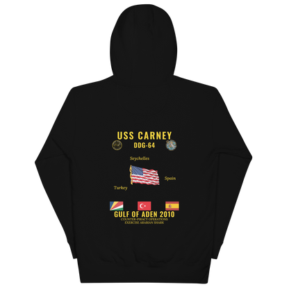 USS Carney (DDG-64) 2010 Gulf Of Aden Cruise Hoodie