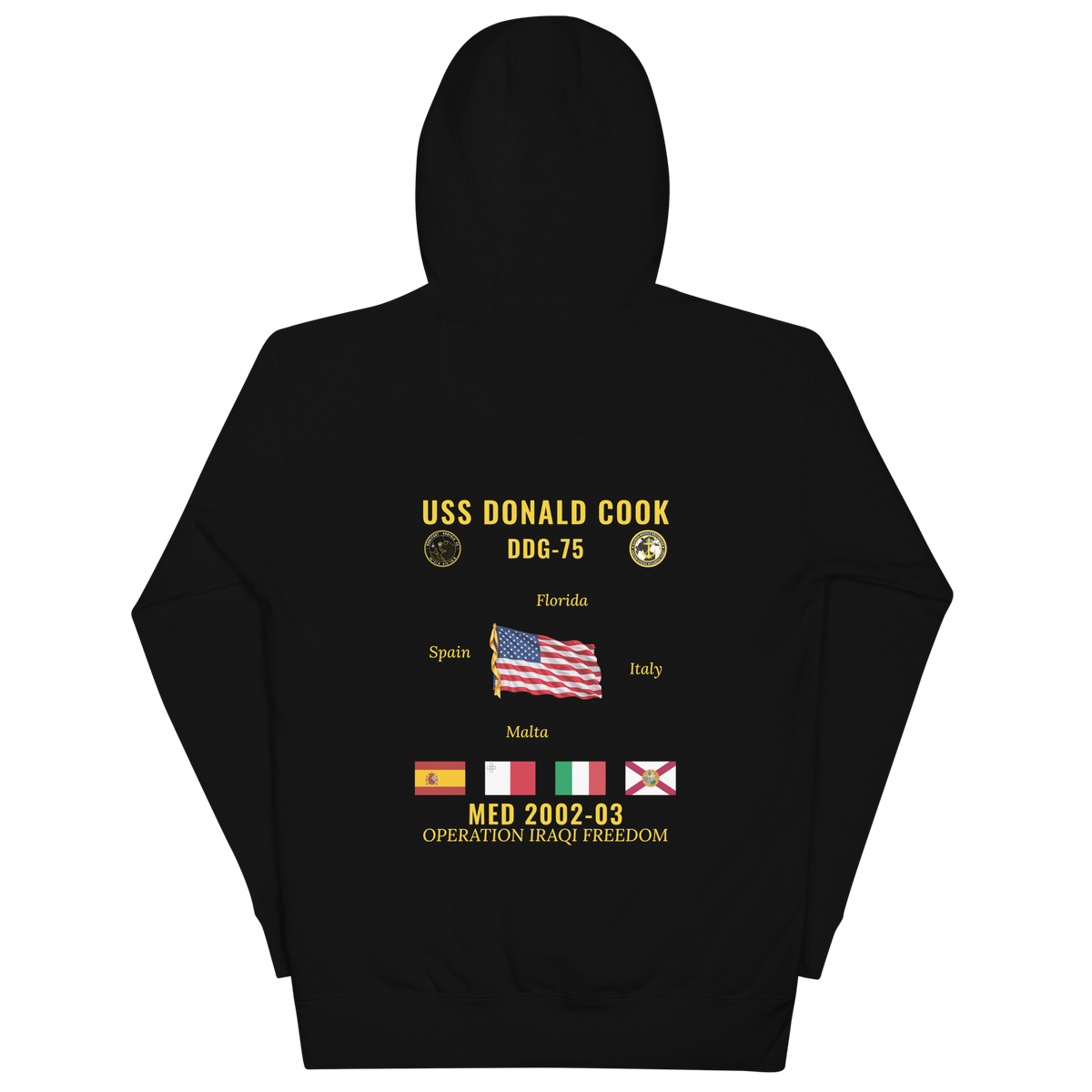 USS Donald Cook (DDG-75) 2002-03 Med Cruise Hoodie
