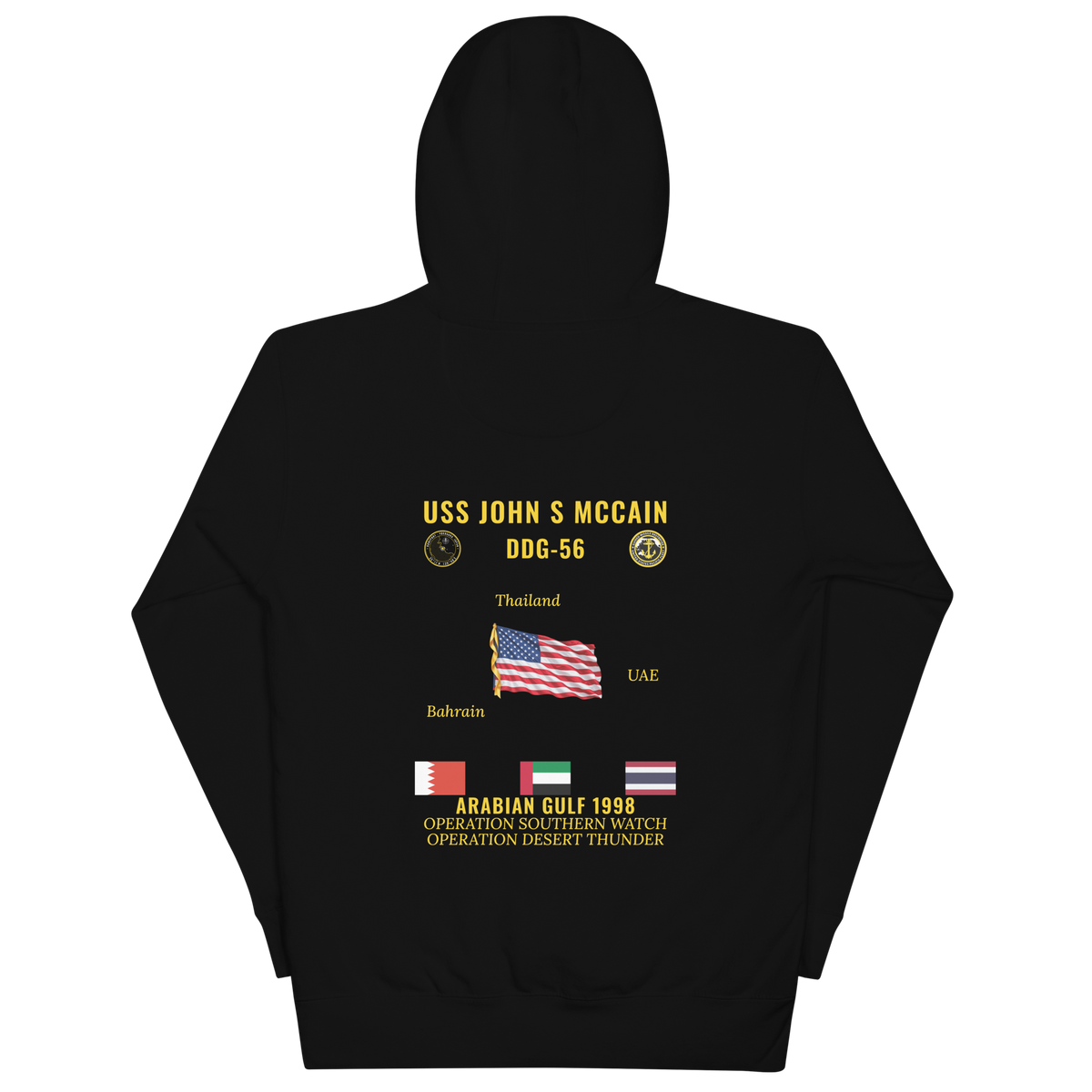 USS John S McCain (DDG-56) 1998 Arabian Gulf Cruise Hoodie