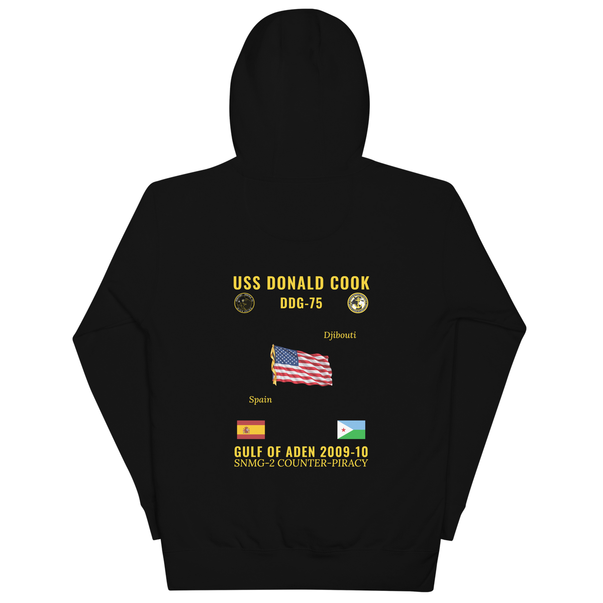 USS Donald Cook (DDG-75) 2009-10 Gulf Of Aden Cruise Hoodie