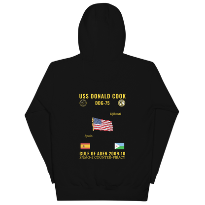 USS Donald Cook (DDG-75) 2009-10 Gulf Of Aden Cruise Hoodie