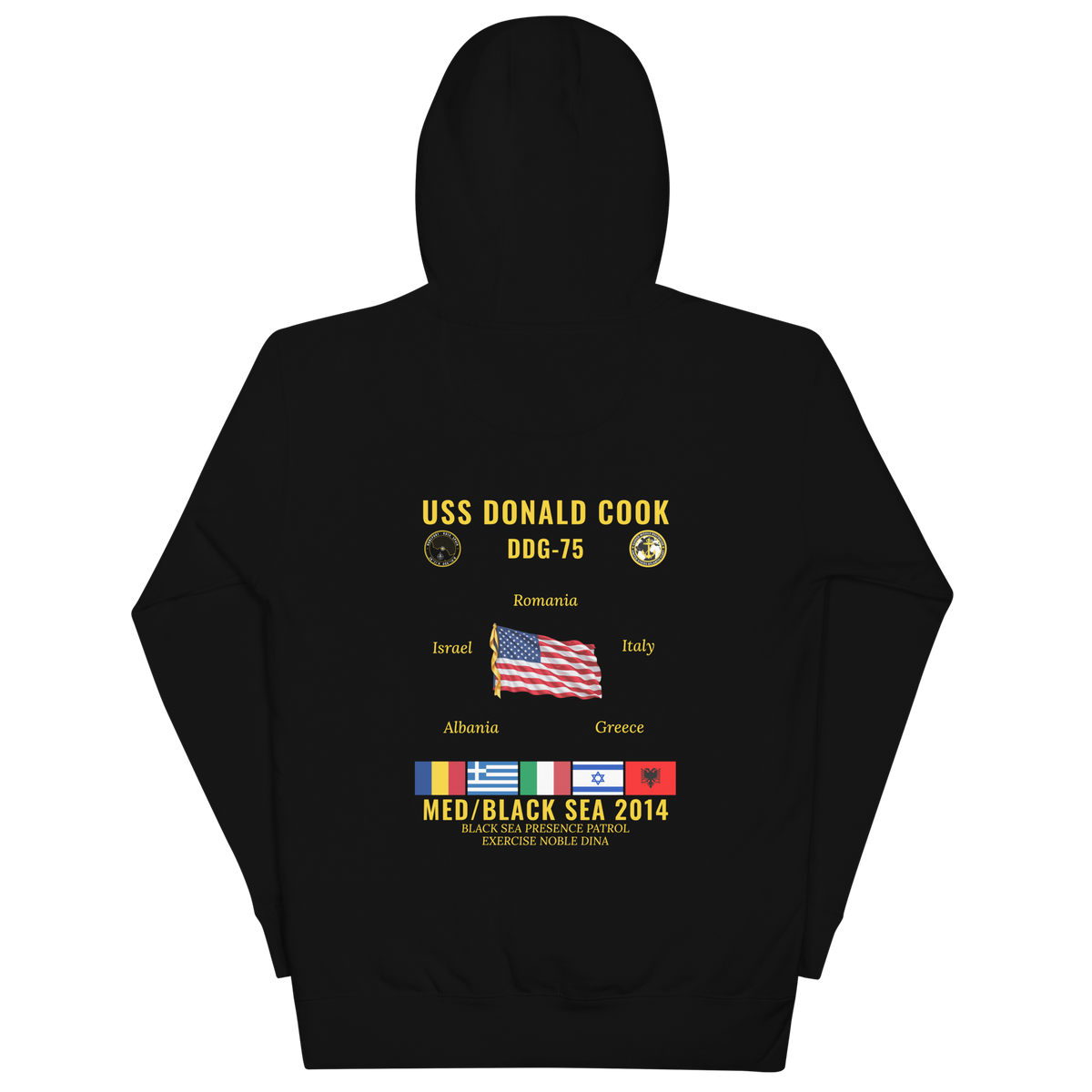 USS Donald Cook (DDG-75) 2014 Med/Black Sea Cruise Hoodie