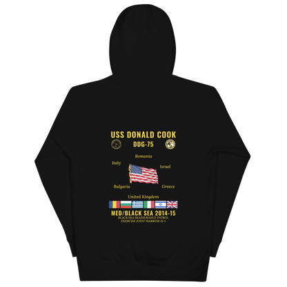 USS Donald Cook (DDG-75) 2014-15 Med/Black Sea Cruise Hoodie