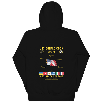 USS Donald Cook (DDG-75) 2015 Med/Black Sea Cruise Hoodie