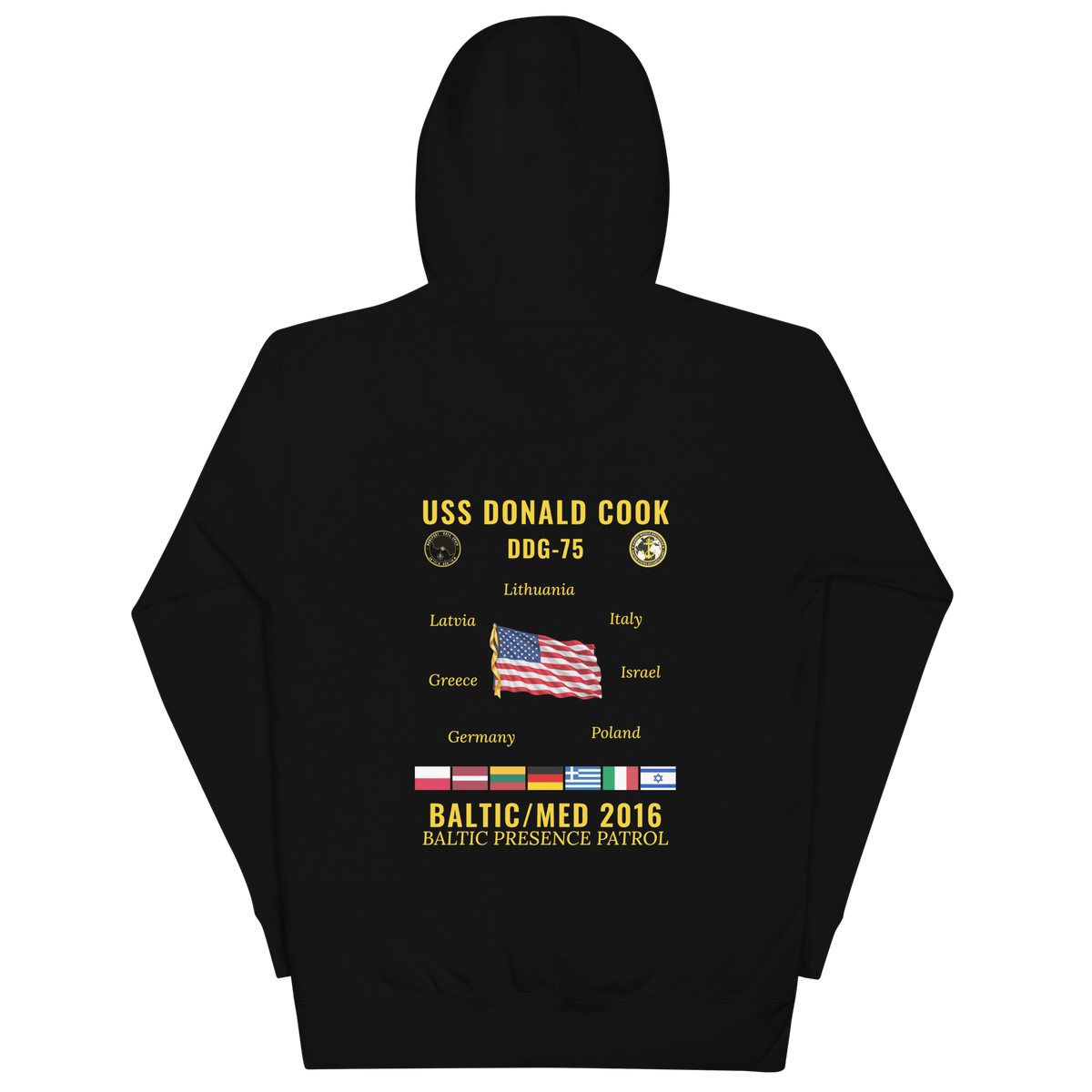 USS Donald Cook (DDG-75) 2016 Baltic/Med Cruise Hoodie