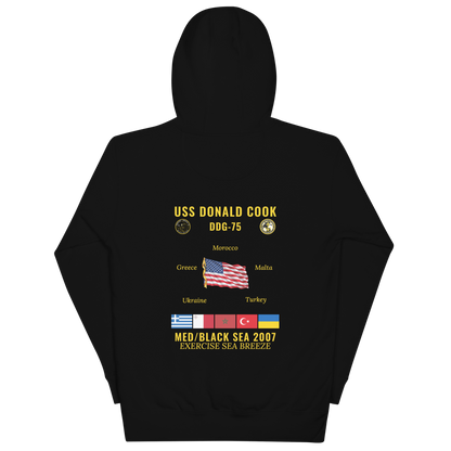 USS Donald Cook (DDG-75) 2007 Med/Black Sea Cruise Hoodie