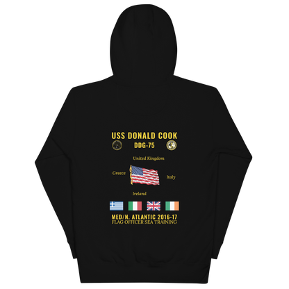 USS Donald Cook (DDG-75) 2016-17 Med/N. Atlantic Cruise Hoodie