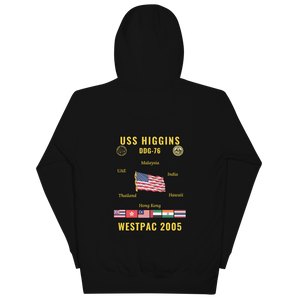USS Higgins (DDG-76) 2005 WestPac Cruise Hoodie